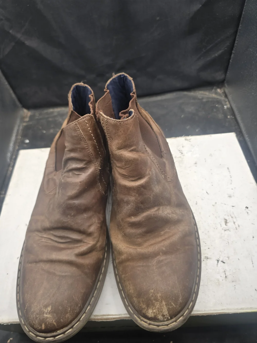 Men's Brown Leather Chukka Boots - Classic Slip-On Style